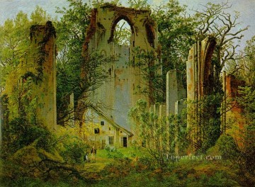 Bosque Painting - Eldena Ruina CDF Paisaje romántico Caspar David Friedrich bosque bosque